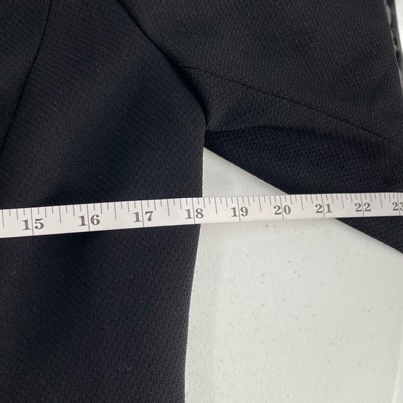 Loft Black Double Breasted Belted Hidden Button Lightweight Long Sleeve Jacket - Picture 6 of 9